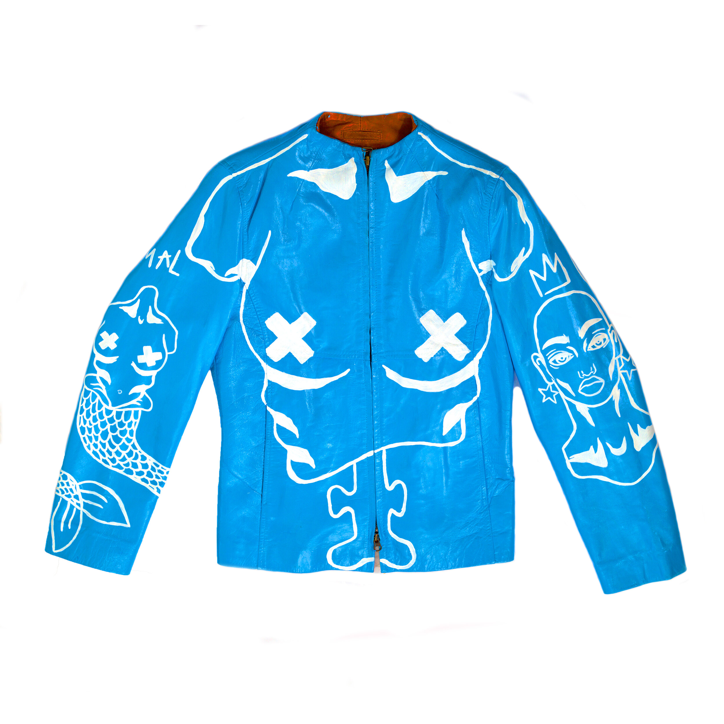 'BONE' LEATHER JACKET