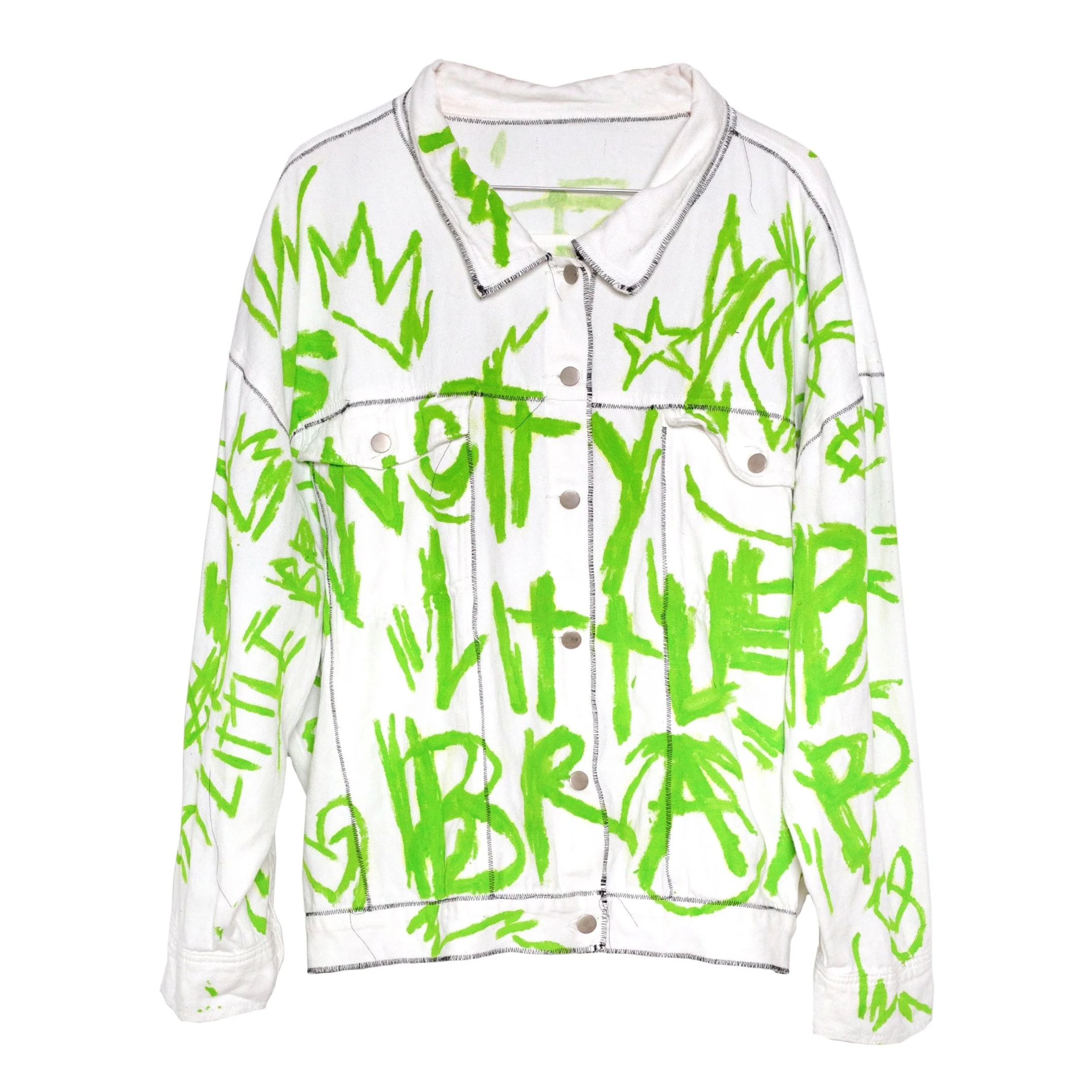 'SNOTTY LITTLE BRAT' WHITE DENIM JACKET