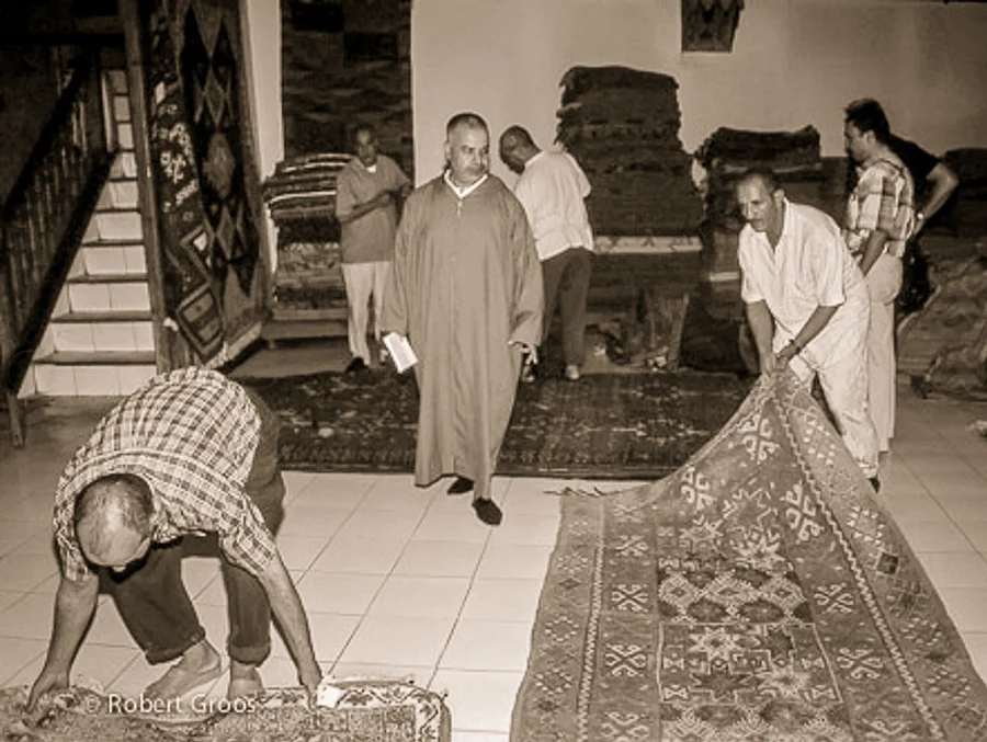 Carpet shopping in Marrakech, Morocco