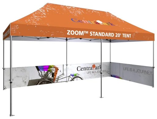20’ tent with half wall option