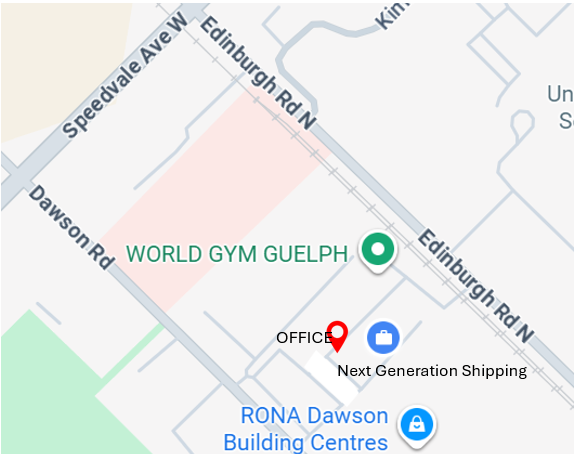 Map showing location of Next Generation Products