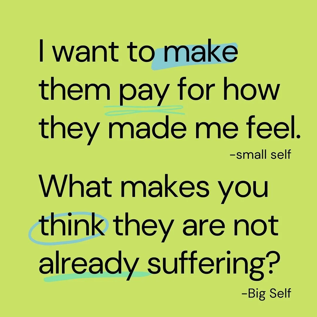 Or in this case the high self is my husband. The drama triangle wants to pass the pain like a hot potato. Stop playing the game and feel it and let it go.