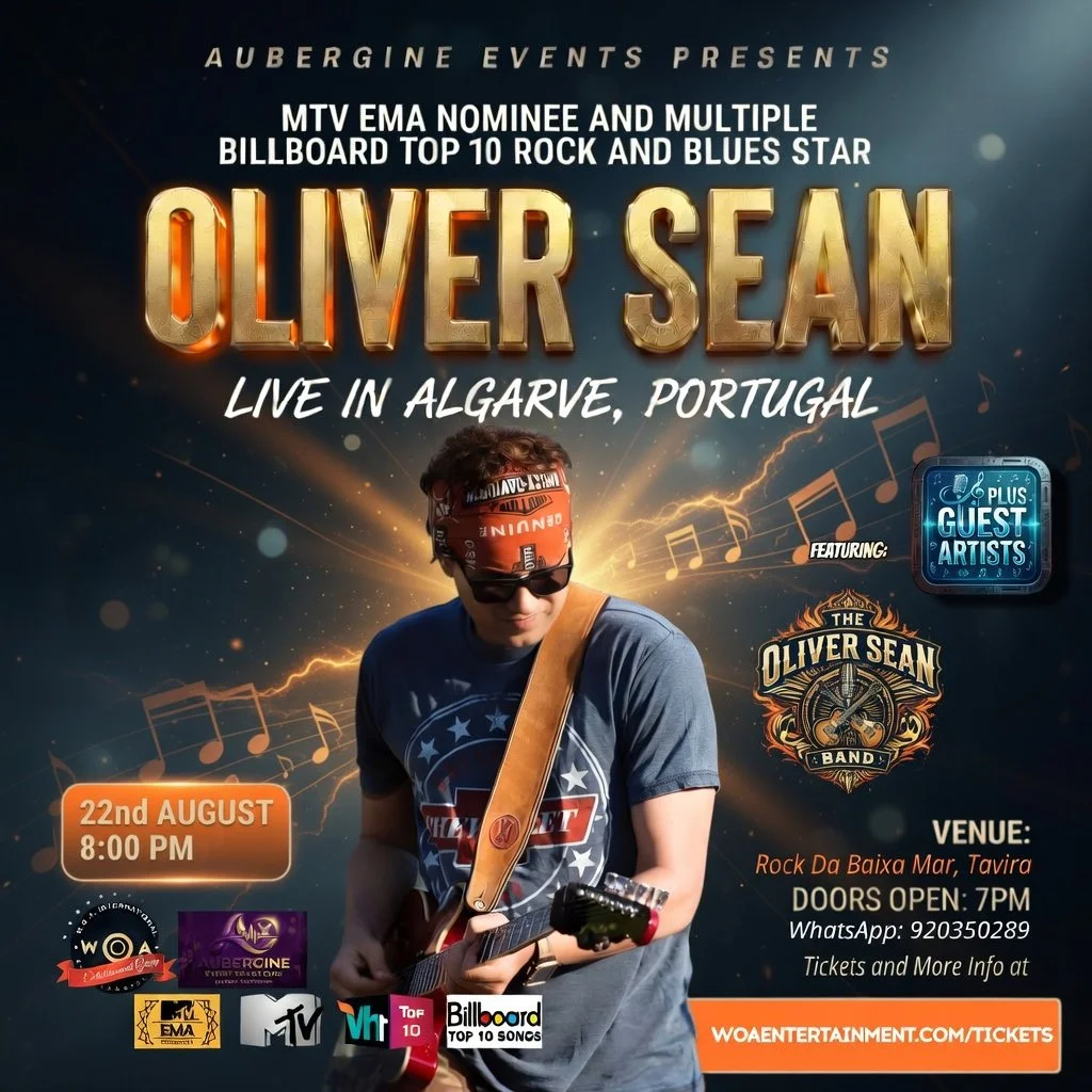 MTV EMA NOMINEE &amp; BILLBOARD TOP 10 STAR OLIVER SEAN LIVE IN TAVIRA, ALGARVE!