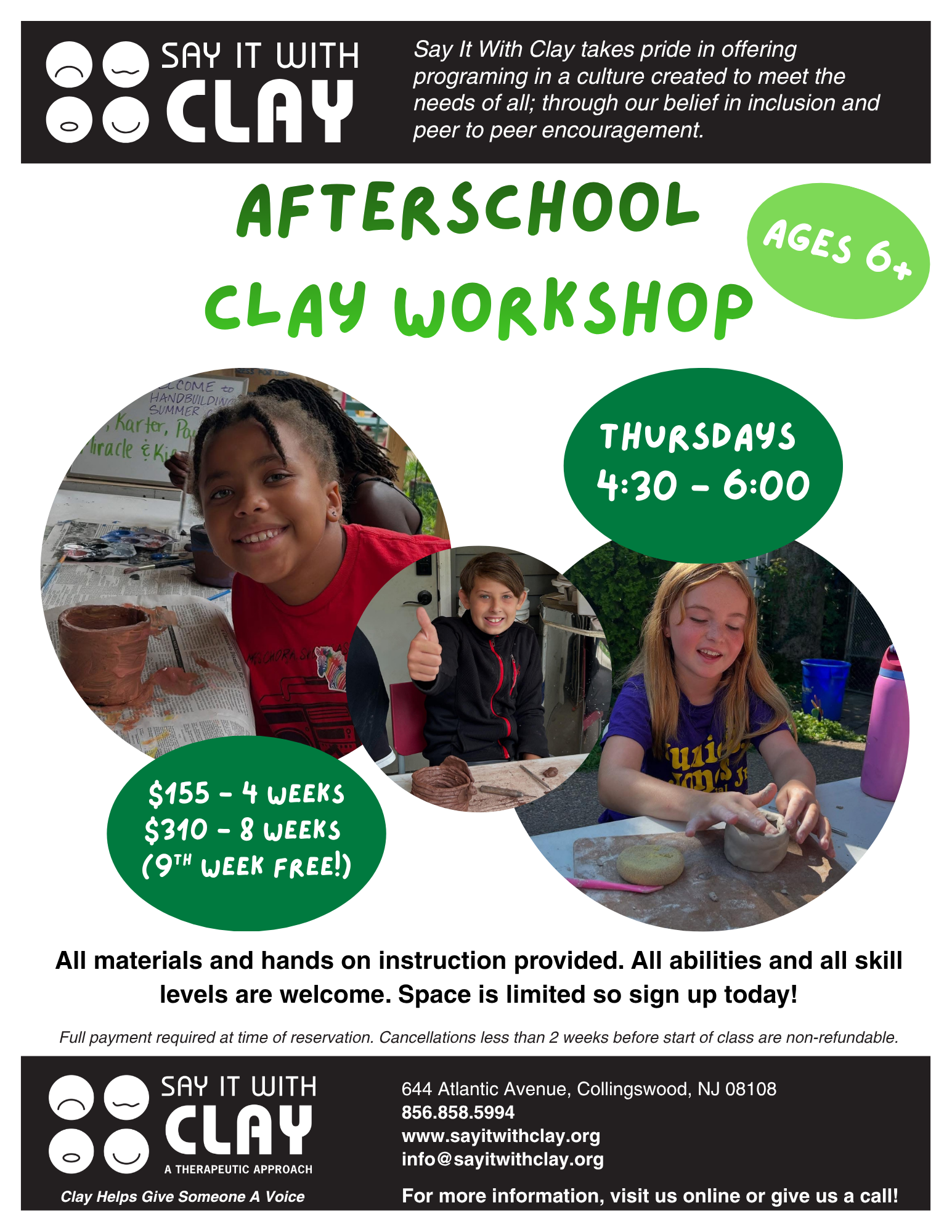 Afterschool Workshop (4 or 8 Week Sessions)
