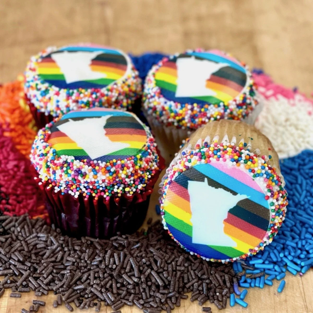 Minnesota Rainbow Cupcakes
