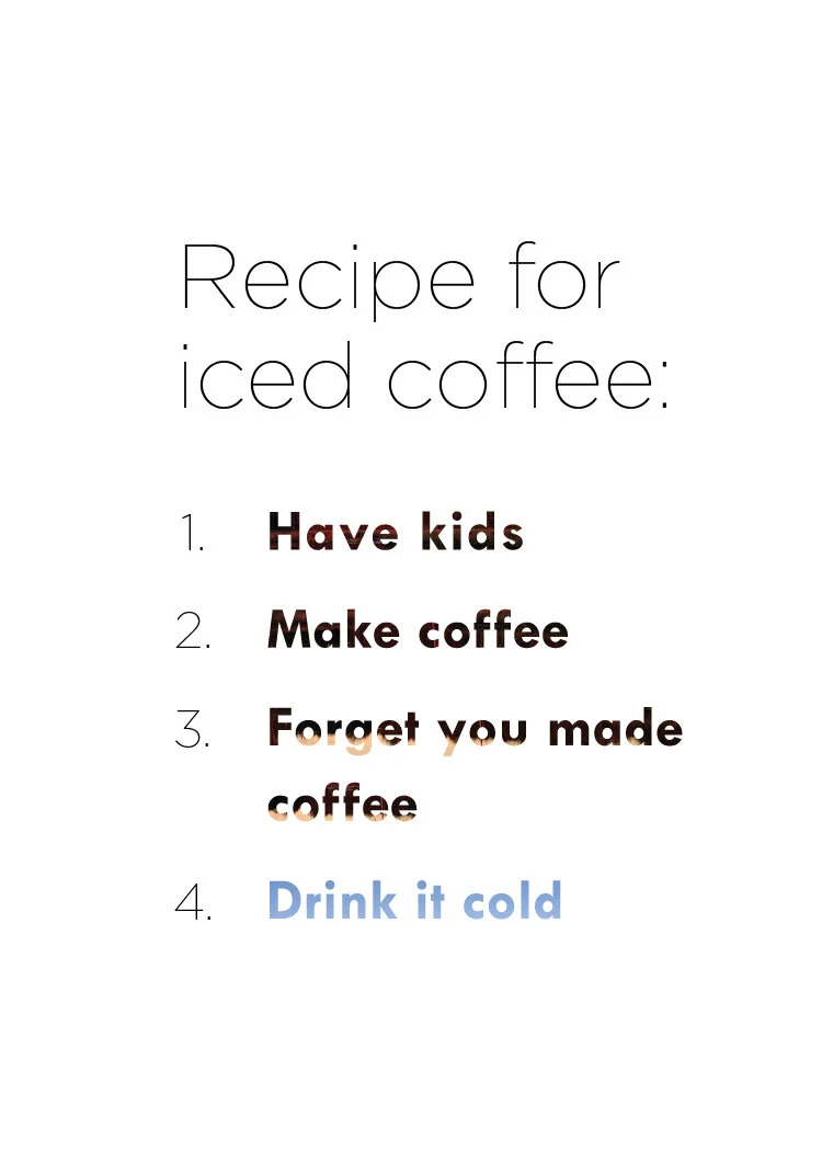 Recipe for iced coffee