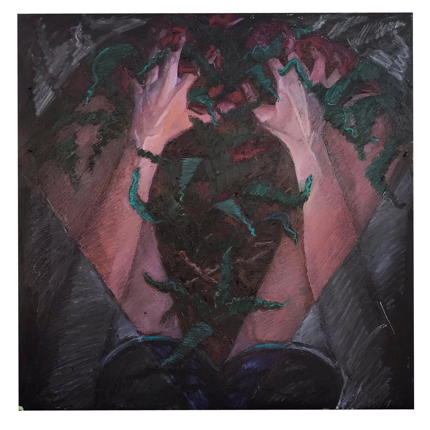 Grief of Winter 
22&quot; x 22&quot; Oil on Paper 
December 2020

Miscarriage is hard. 
Really hard, and honestly I had no idea until it happened to me this past November. I have had friends throughout the years go through this and I probably said th