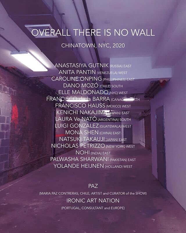 Super honored to be part of this show with these amazing artists.  OVERALL THERE IS NO WALL, curated by PAZ @pazpainting. Space Earth: NYC, Canal 321, May 15-17. Airspace: @pazpainting @ironic_art_nation . Venue: #wallplaynet #oncanal @wallplaynetwor
