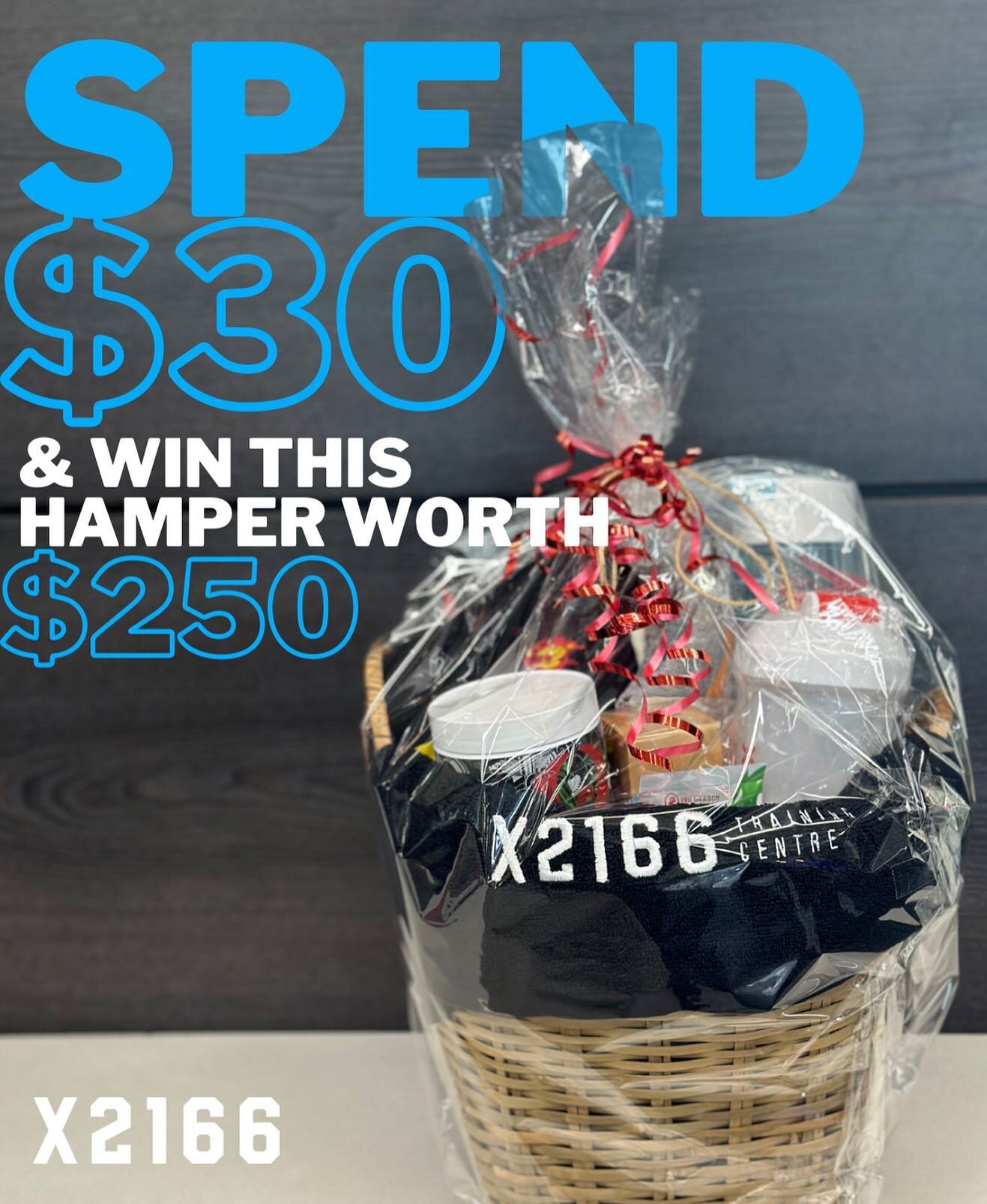 Spend $30 in one transaction and your receipt will go into our draw to win this fitness hamper worth $250 🙌🏽.

Containing X2166 Merchandise, @phoenixnutritionau merchandise and pre workout, Calvin Klein perfume, shaker bottles at more supplement sa
