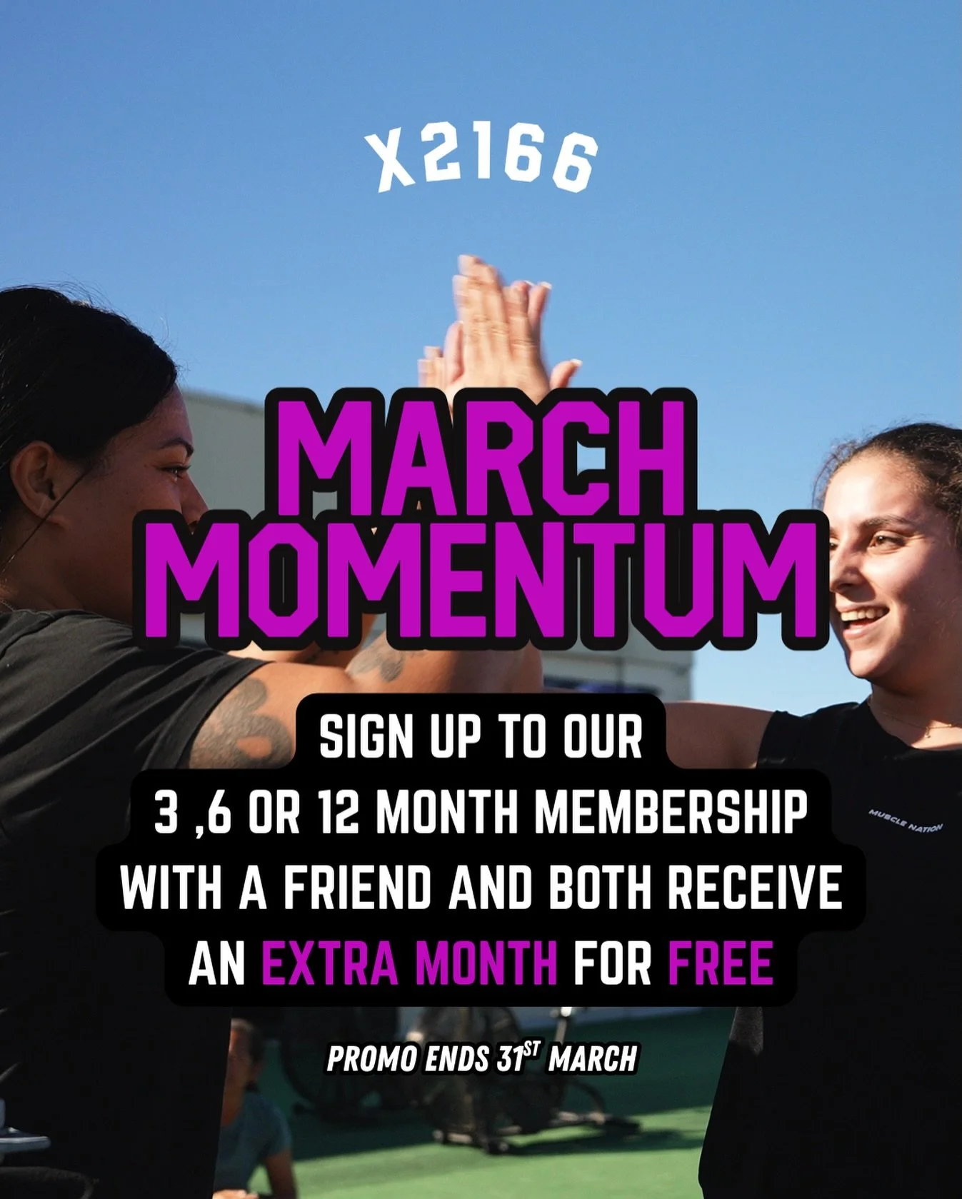 March Momentum is HERE 💥
Train harder. Stay longer. Bring your bestie.
Sign up together on a 3, 6 or 12 month membership &amp; you BOTH score an extra month FREE 🙌
Don&rsquo;t wait &mdash; ends March 31 
#x2166trainingcentre #gym #canleyheights #hy