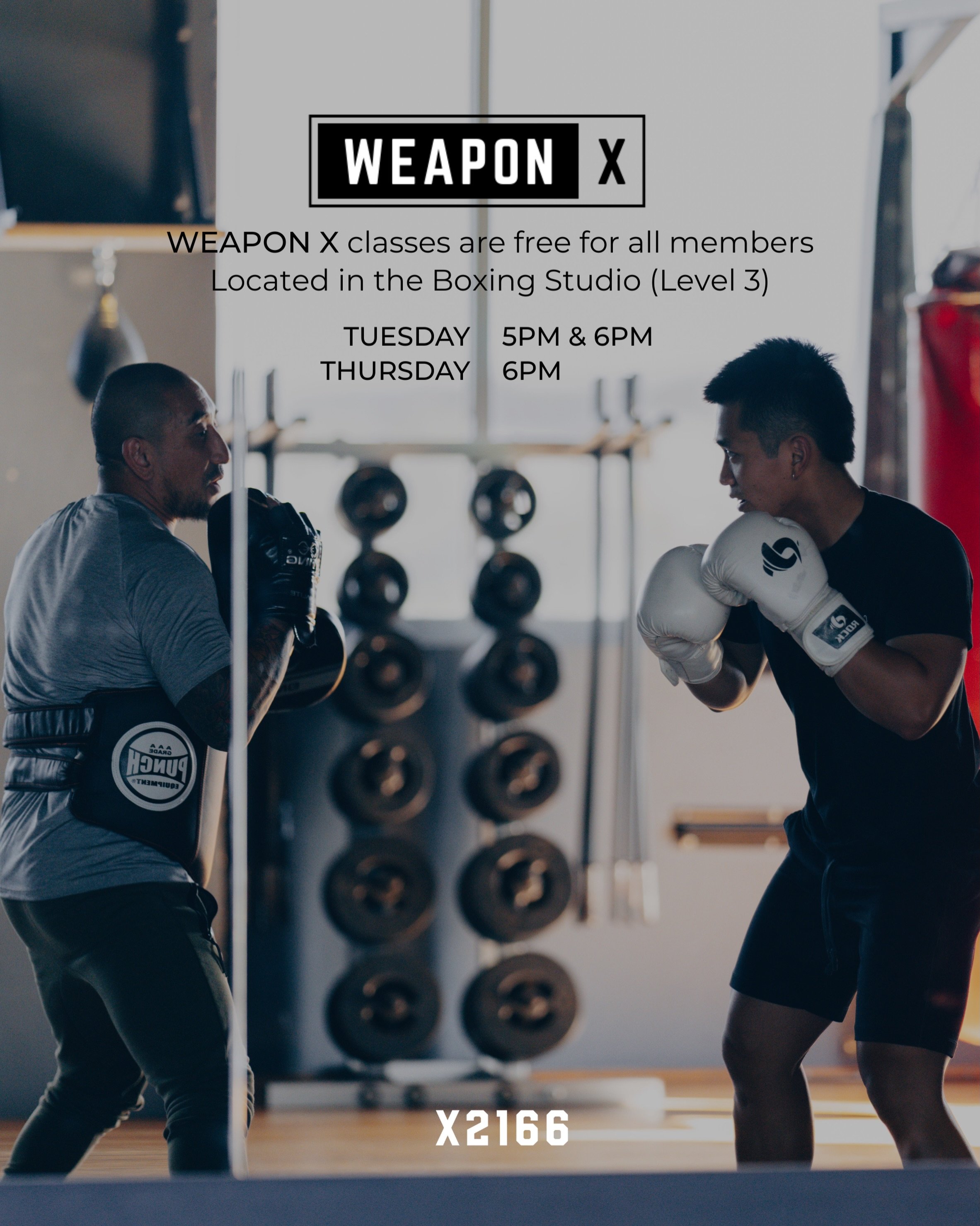 Your membership comes with perks 👊
WEAPONX is included FREE for all members.
Book in your spot at reception! 
#x2166trainingcentre #hyrox #canleyheights