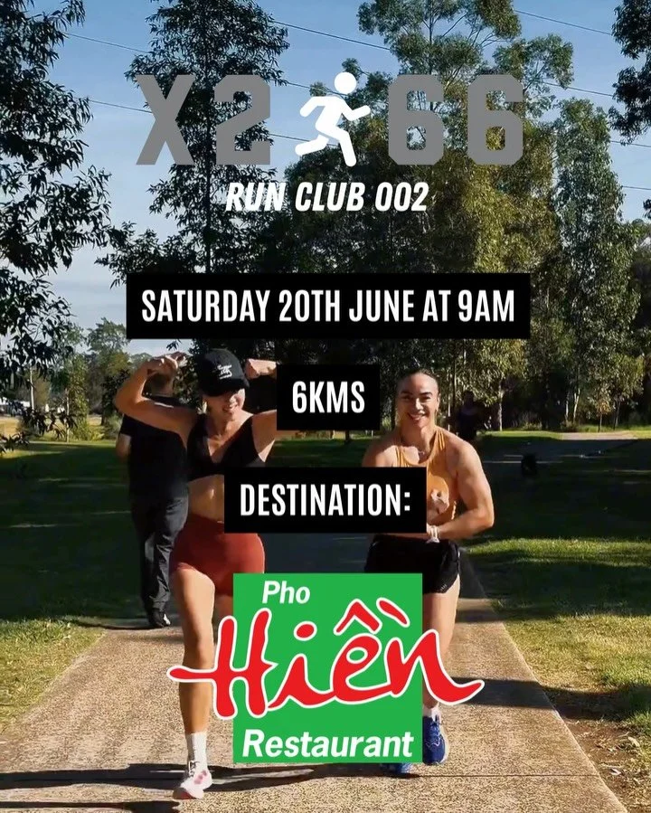 Who will be joining us for X2RUN66 002?

Next date and destination is set!

Swipe to see @phohienrestaurant special menu exclusive to our run club 🤤 

Registrations are open! Link in bio to run and support the area ✌🏼