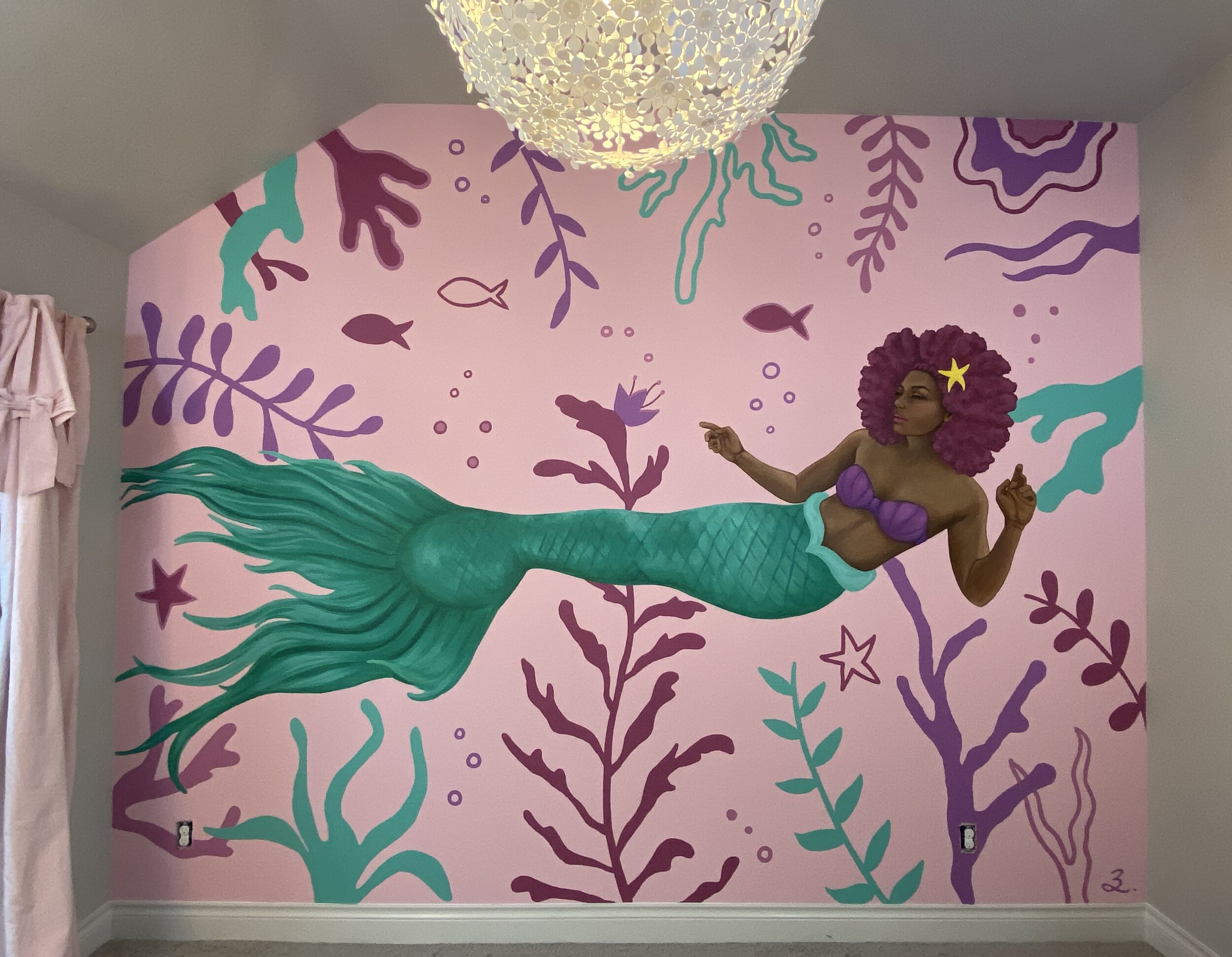 Mermaid Baby Room Mural