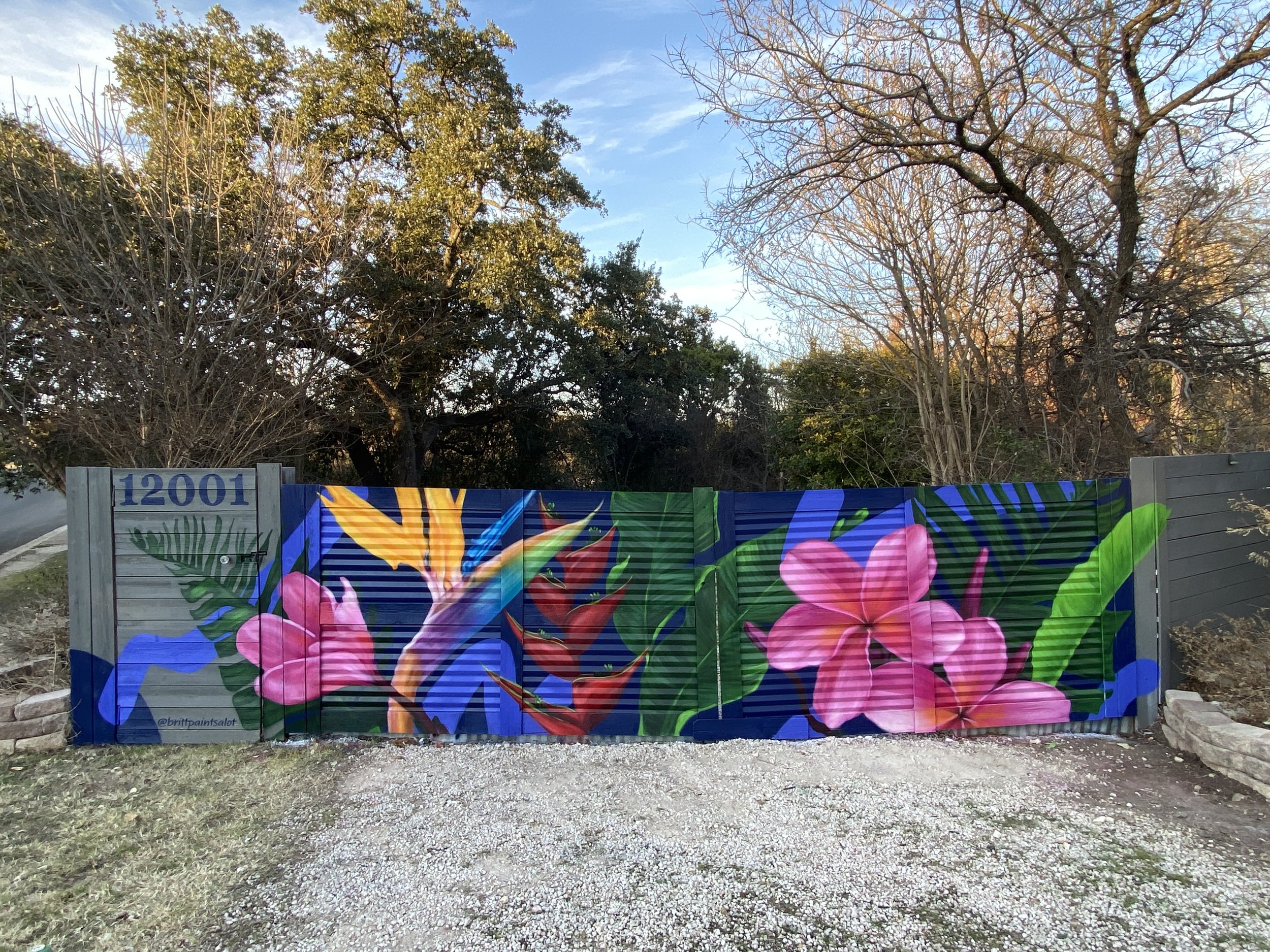 Tropical Flower Mural 