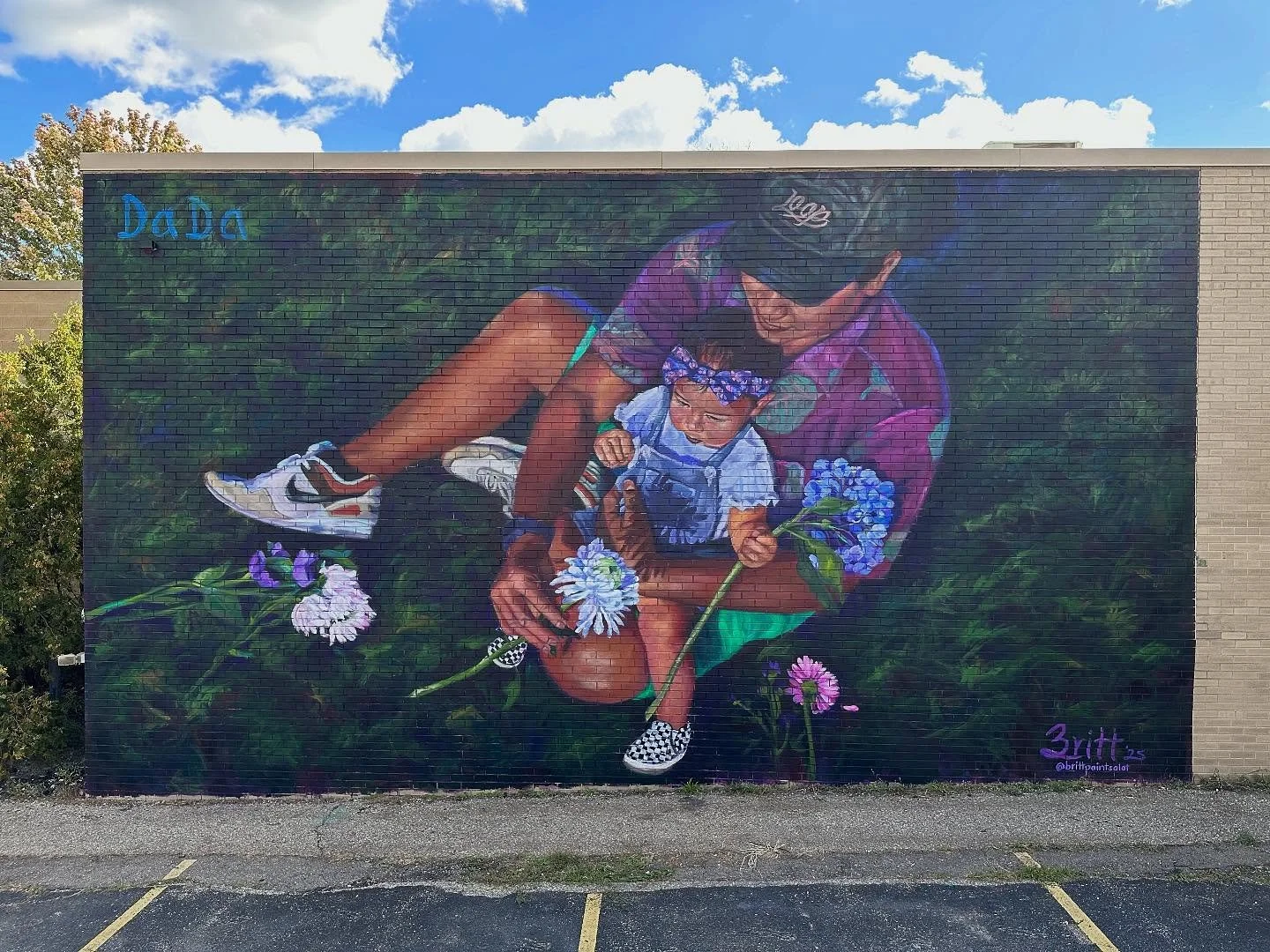 &ldquo;Da da&rdquo; 31&rsquo;x 17&rsquo; brush on brick. 

Flint you were so good to us!

Thanks so much Kevin @kev_scraps14 and Steven @barbersd and the whole team of wonderful people that made this happen and the crew of artists to be inspired and 