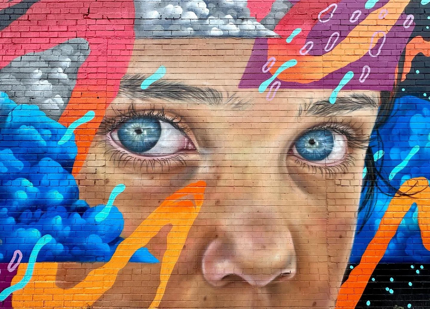 Collaboration with @everydayresearch on the old Native wall.  Now @holeymoleygolf.usa.  This is the second time I&rsquo;ve gotten to paint this wall and it&rsquo;s always an honor (the first time only lasted a short month but it&rsquo;s always specia