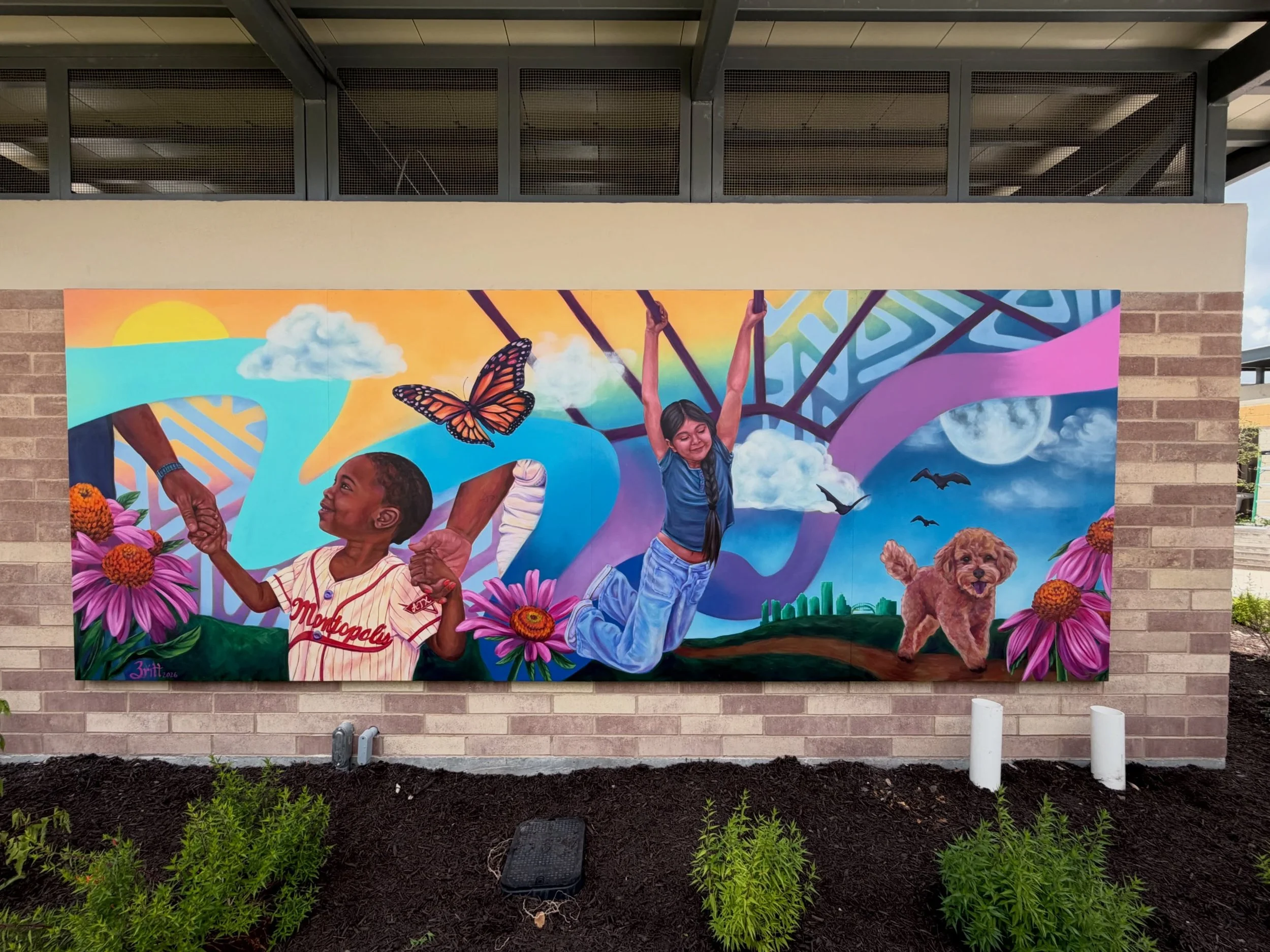 Final installation complete for my Montopolis Pool project with AIPP. 

Although these murals are much smaller in scale than I&rsquo;m used to working, this was the biggest project of my career yet.  Countless hours planning, painting and learning ho