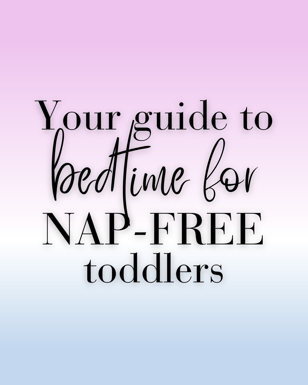 Do you have a toddler who no longer naps? Wondering what time to pop them to bed for the night?
 
Save this post so that you can refer back to it over and over again ✨
 
We recommend bedtimes within these awake times 👇
 
⭐ 2 years no nap &ndash; 6pm
