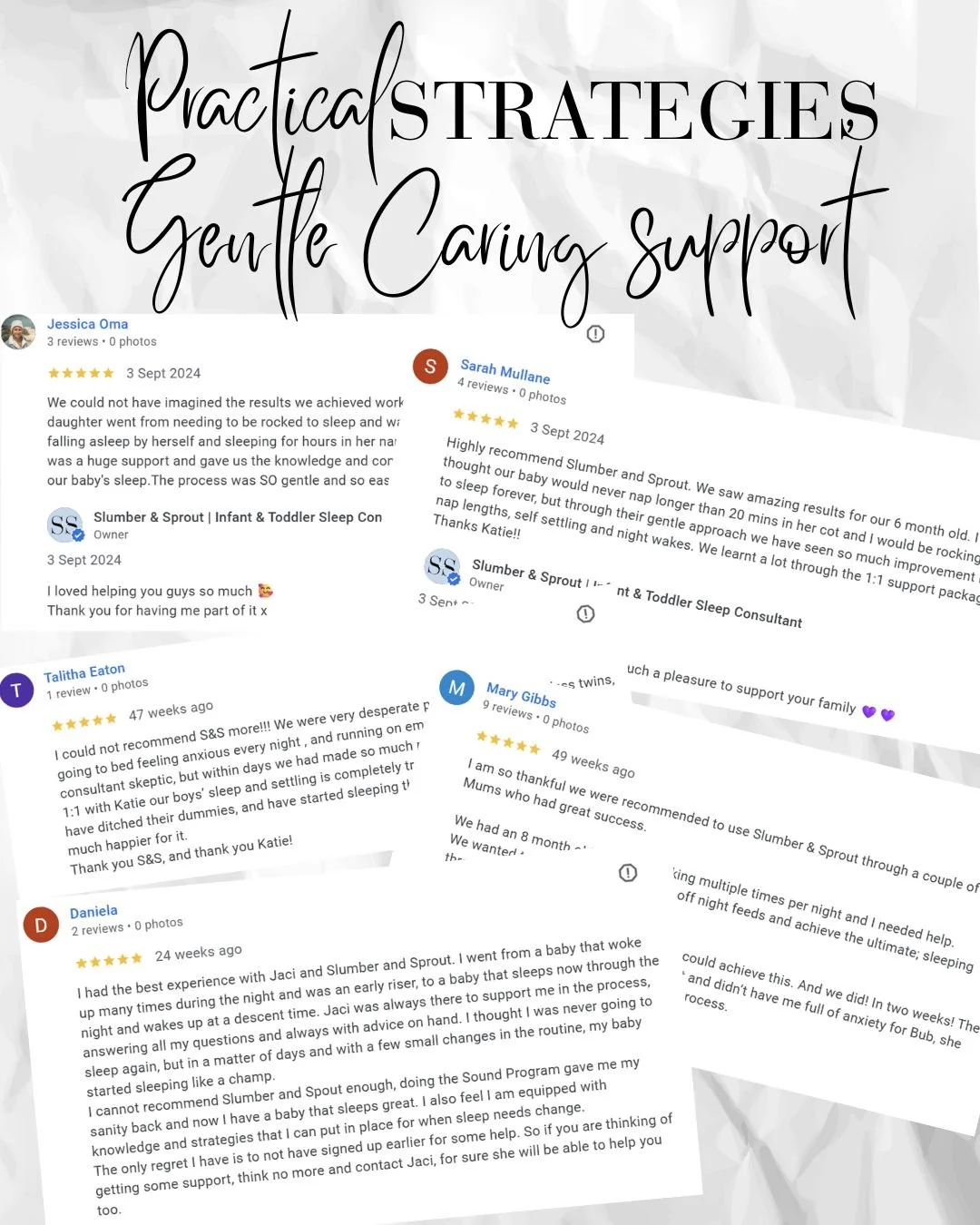 Real mums. Real results. Real sleep. 😴
These reviews say it all &mdash; gentle, practical, life-changing support that actually works.

✨ 1:1 Support is 20% off all November &mdash; the perfect time to start your journey to better sleep.

DM &quot;SL