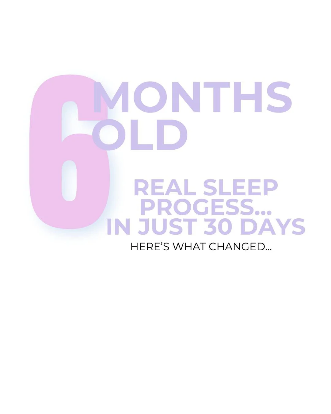 Ever wondered what real, gentle sleep progress looks like in just a few weeks? 💜

Here&rsquo;s a little peek inside a recent 30-day transformation with a 6-month-old I worked with 👇

When we started, nights were full of wakes, resettles were long a