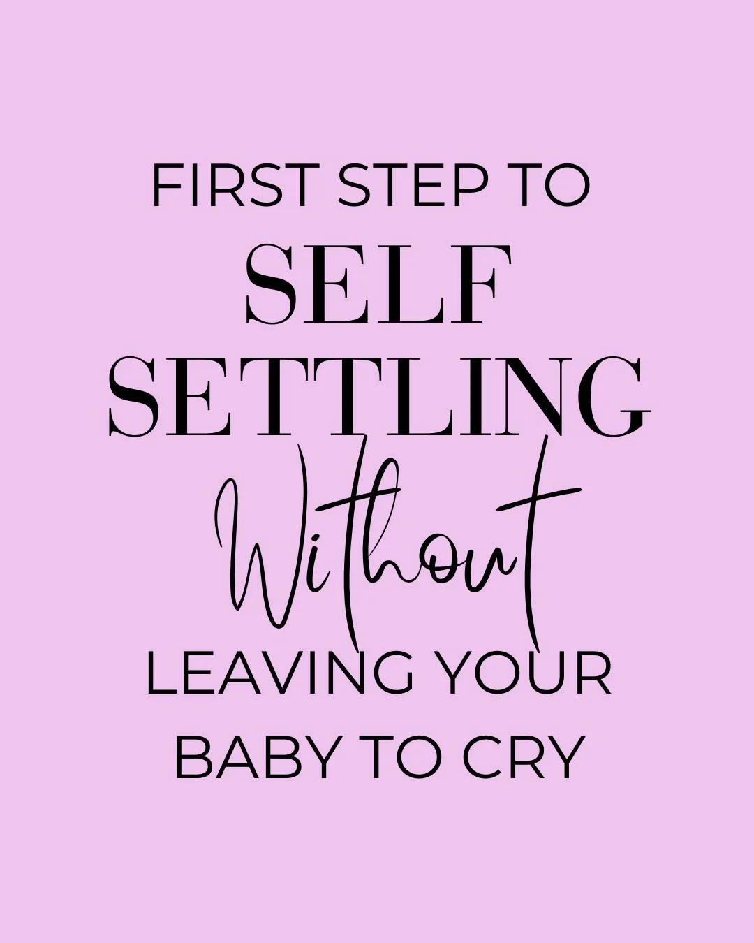 Do you want to teach your little one how to self-settle but don&rsquo;t want to leave them to cry?

🛑 right there

You don&rsquo;t have to leave your little one at all 🤱🏻

You can totally teach your little one how to self-settle without using a co