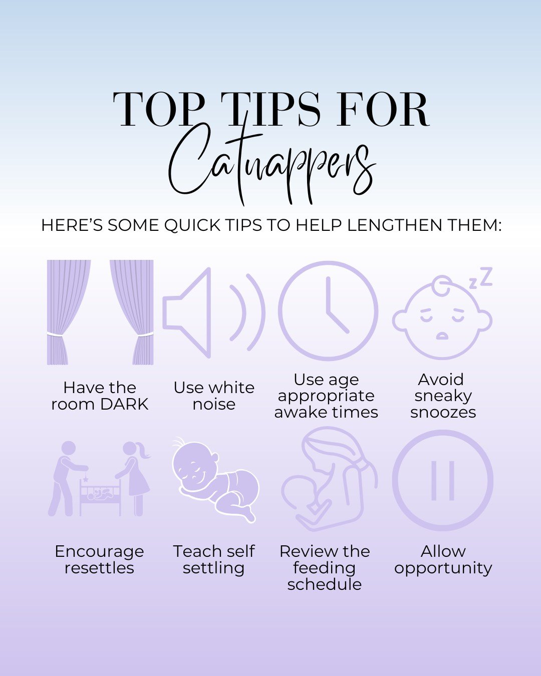 Are short naps driving you crazy?

Save these quick tips and anything that you haven&rsquo;t tried already you could give it a go 😊

🤍 Have the room DARK. You shouldn&rsquo;t be able to see around the room.

🤍 Use white noise to filter out distrac