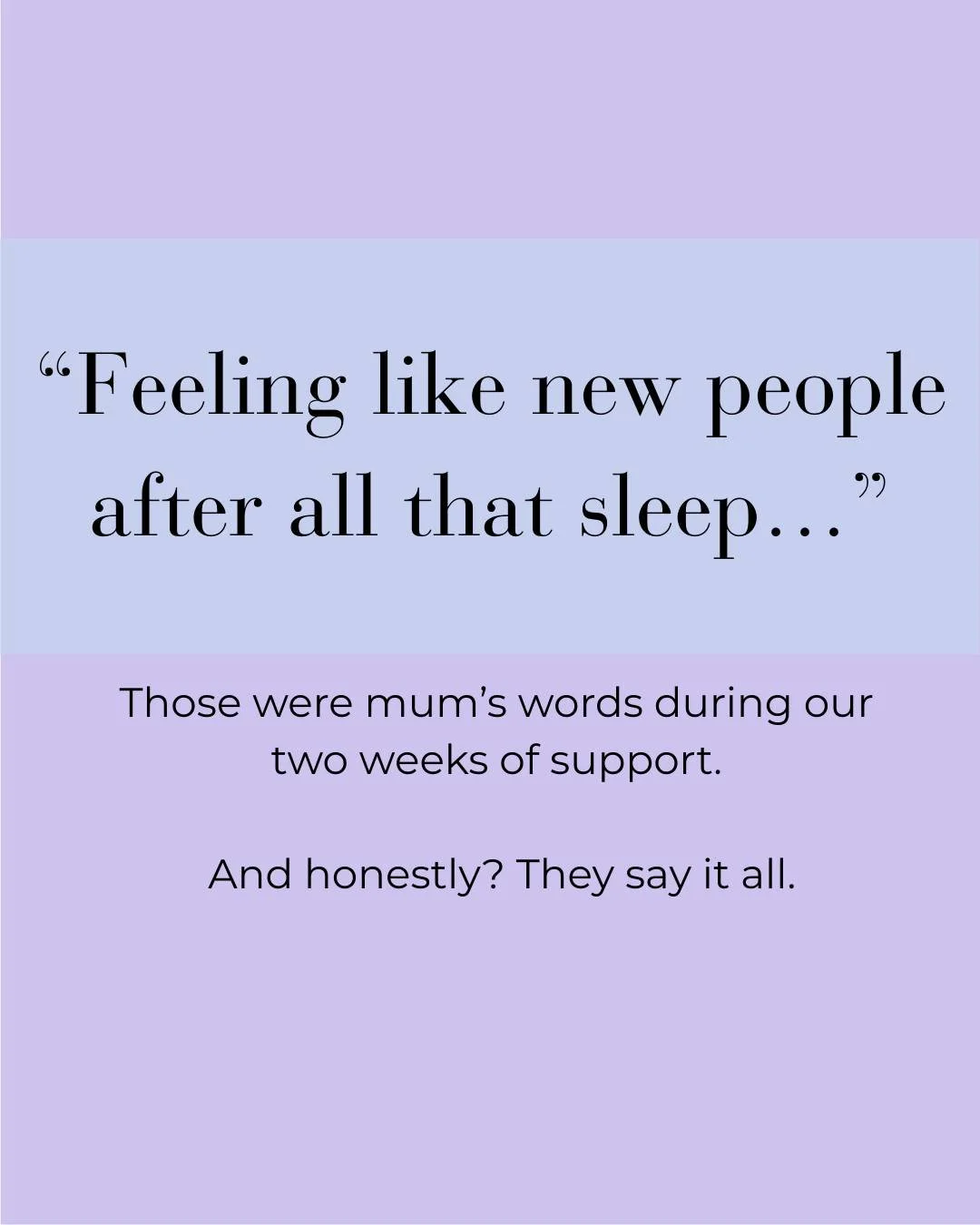 &ldquo;Feeling like new people after all that sleep!&rdquo; 🥹✨

When Rose&rsquo;s mum reached out, nights felt relentless.

Rose was waking 3&ndash;6 times every night, mostly feeding back to sleep, and naps were happening on the go &mdash; in the c