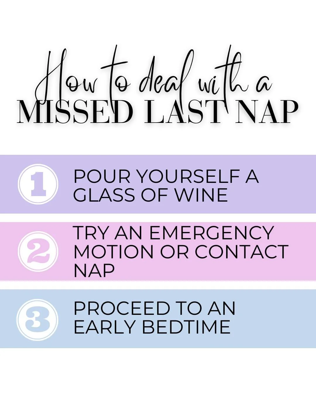 The last nap of the day&hellip; why is it always the one that fails? 😅

If you&rsquo;ve ever stood there at 4:45pm thinking
&ldquo;PLEASE just sleep for 20 minutes&rdquo;
&hellip; you&rsquo;re not alone.

The final nap can be notoriously tricky. Sle
