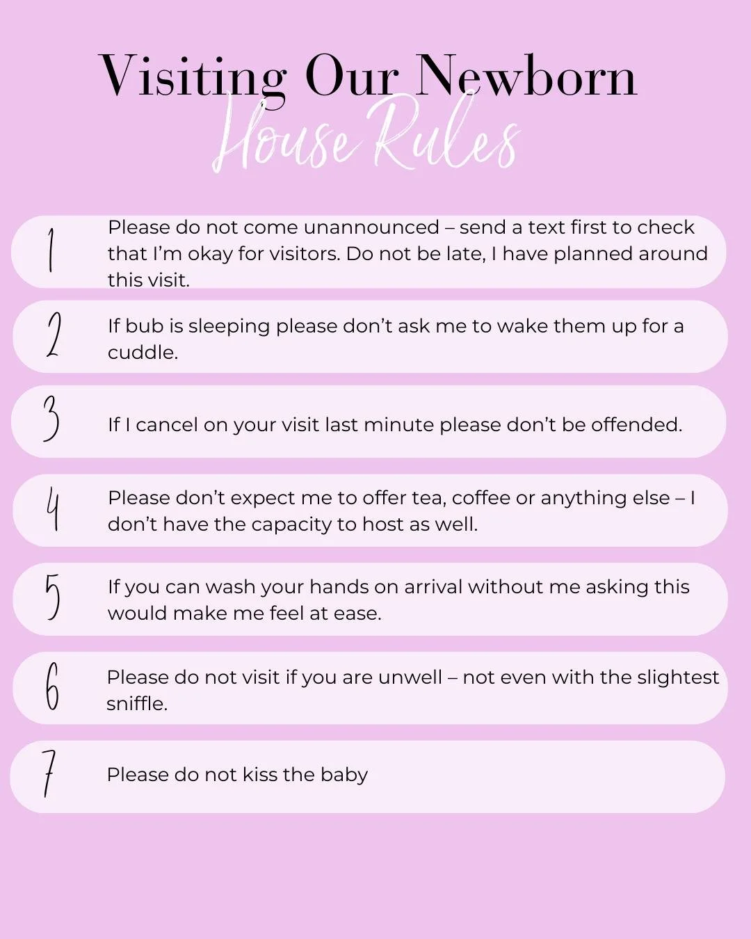 Are you a new Mama and feeling a little overwhelmed?⁠
⁠
We&rsquo;ve been there too. We know how overwhelming it can be thinking about working around visitors and the expectations people have on seeing you and your new little baby.⁠
⁠
Truth is though 