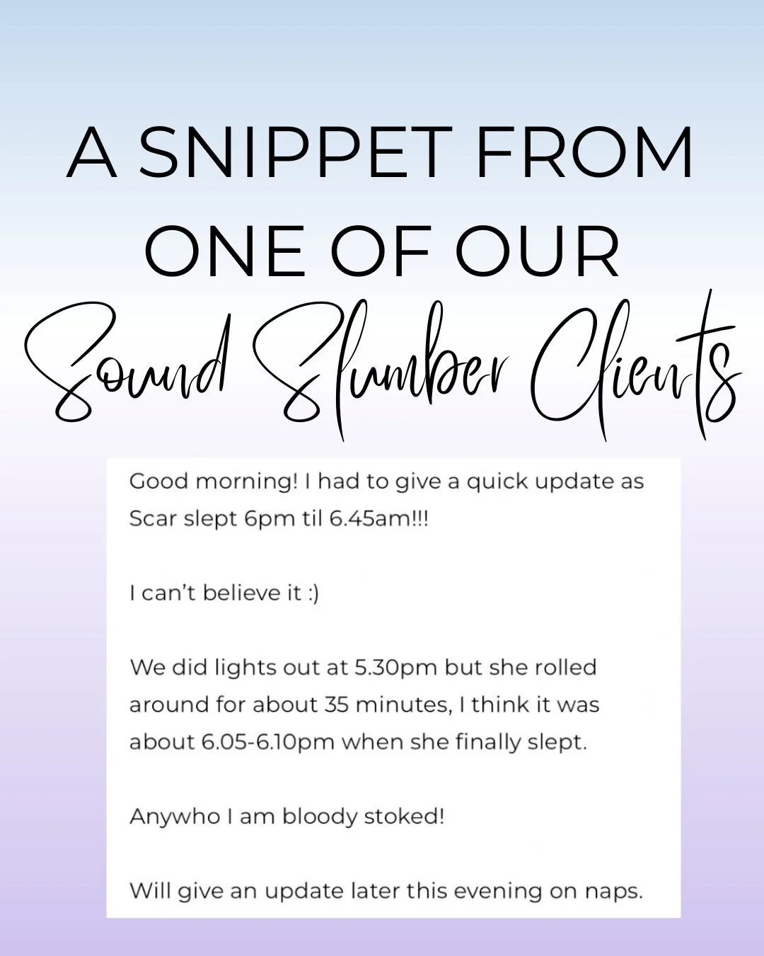 Imagine...

🌙 Your little one peacefully asleep at night

🌟 Daytime naps allowing you to conquer your to-do list with ease.

🛏️ Supporting your child's sleep journey without tears or stress.

💜 Empowering yourself with knowledge for long-term sle