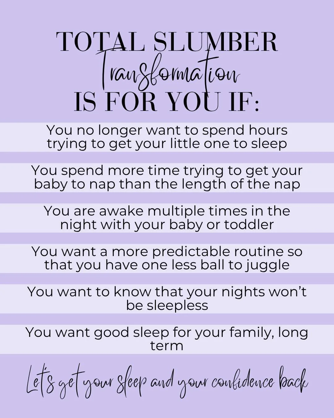 Have you lost your confidence when it comes to helping your little one to get more sleep? 😢⁠
⁠
You are not alone.⁠
⁠
One of the biggest challenges our clients have is feeling confident with their little ones sleep and schedule. Confidence is lost be