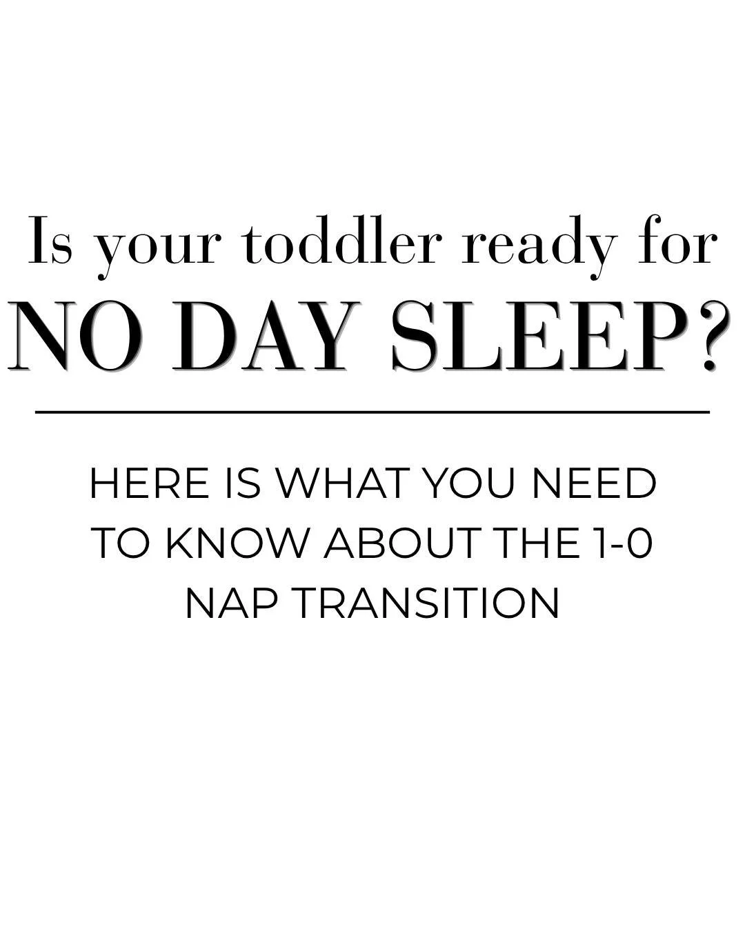 Is your toddler ready for no day sleep&hellip; or just in a tricky in-between stage? 💜

On average, toddlers still need a day nap until around 3&ndash;4 years old (some earlier, some later). Dropping the nap isn&rsquo;t about age alone... it comes d