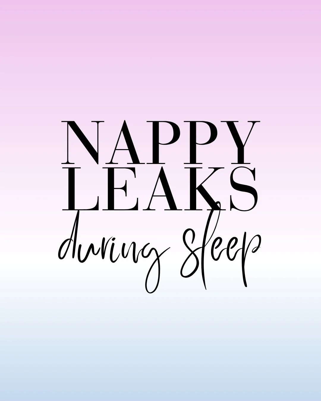 Is your little one prone to waking in the night due to a leaking nappy? Here&rsquo;s a couple of things to try:

👶 Size up a nappy for the night
👶 Make sure the ruffles on the nappy are pulled out
👶 Double nappy hack: put two nappies on bub. Pierc