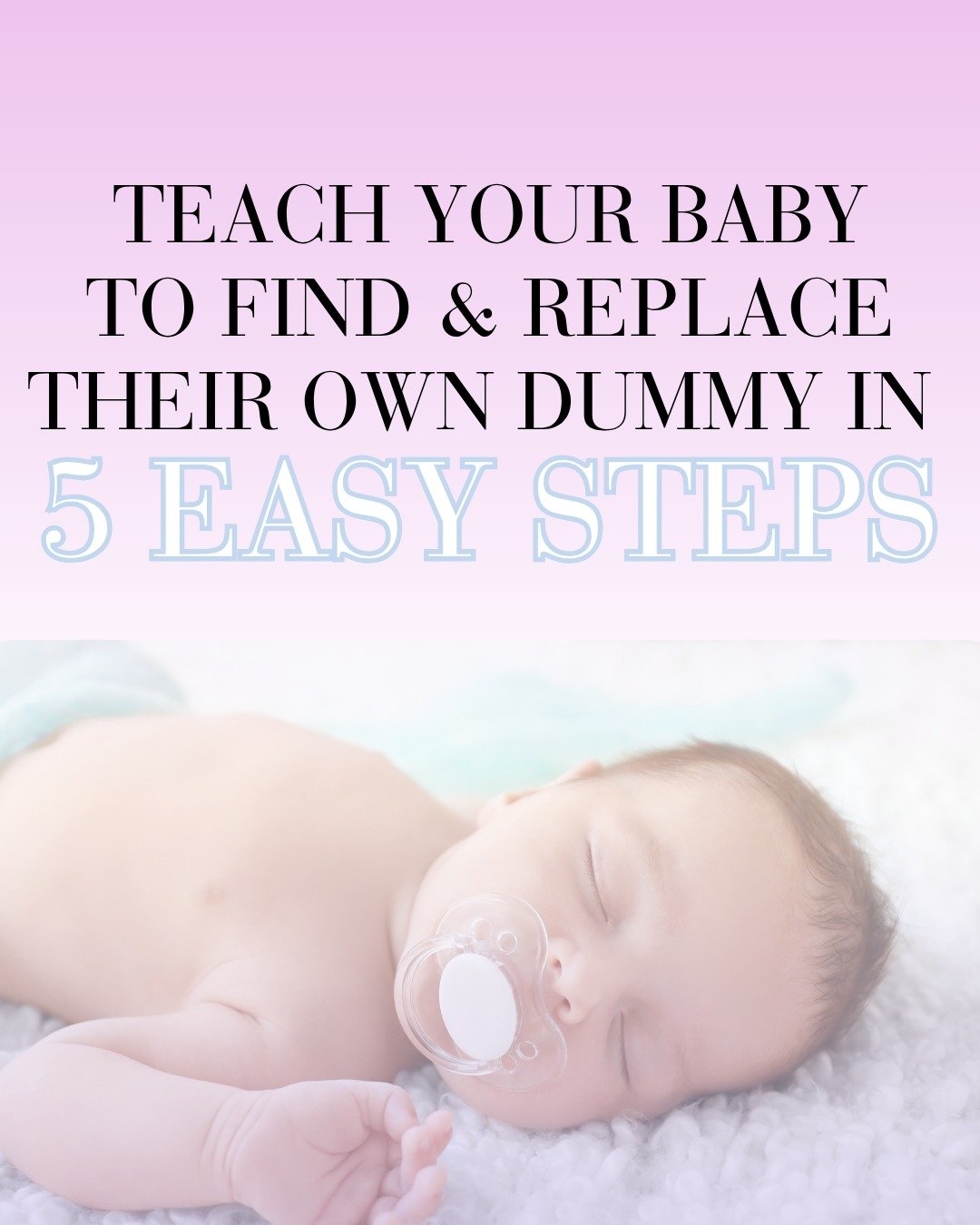 Does your baby or toddler have a dummy and you want to keep it? 👶

You can teach them to find and replace in 5 easy steps.

These steps can work well for bubs 7 months+ of age. And then you can stop being the dummy runner 🏃&zwj;♀️ 👶 🥱

For our FR
