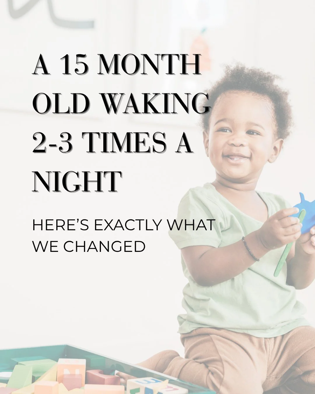 A 15 month old waking 2-3 times a night, and a mum whose goal was one wake at most and a start after 6:30am. Swipe to see the changes we made to awake time, naps and bottles, and what we're still working on.

Want a plan like this for your baby? COMM