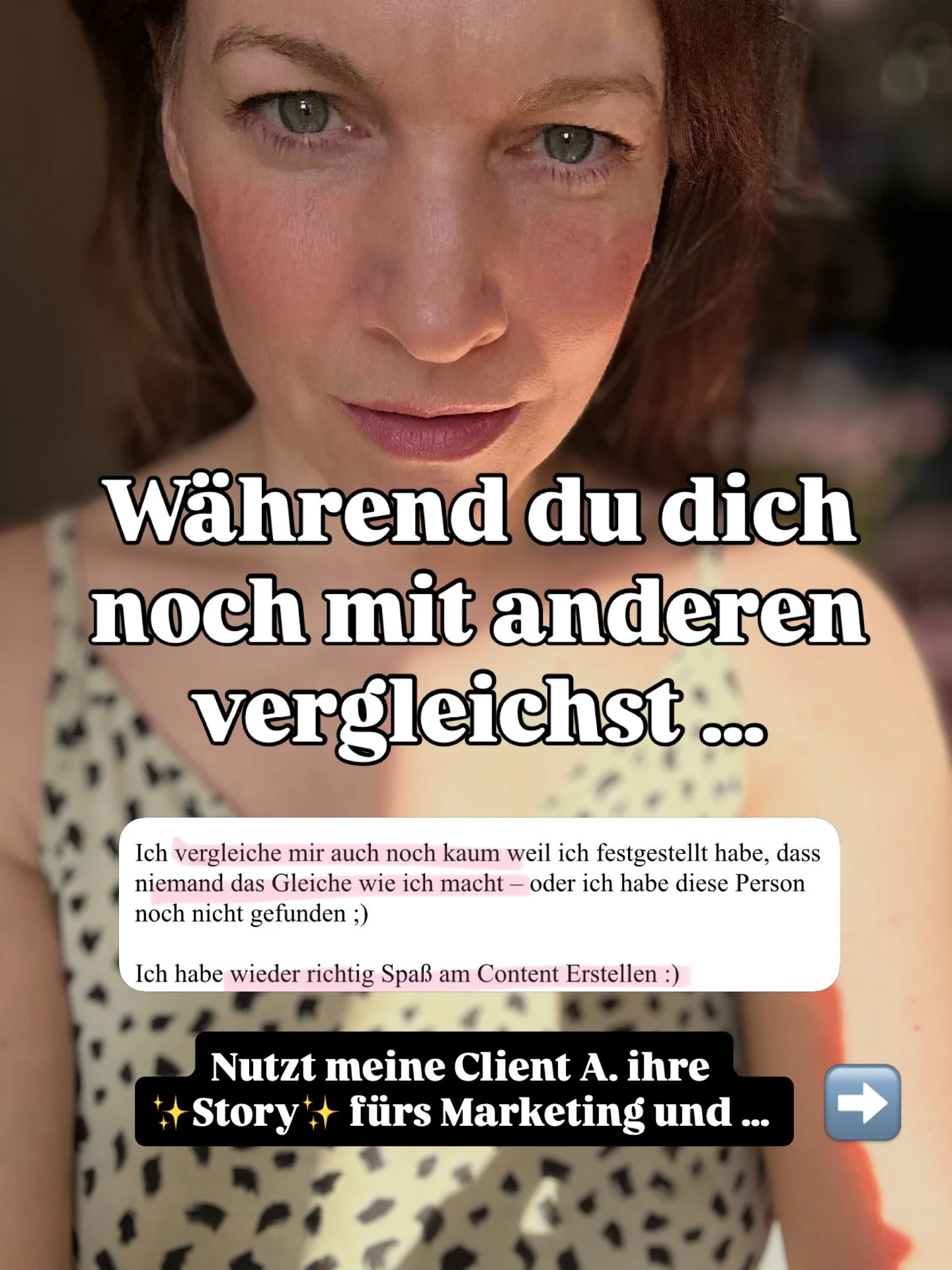 Nichts auf der Welt ist magnetischer als eine Frau, die wei&szlig;, wer sie ist - und wie sie es nach drau&szlig;en bringt 💅✨

Dein Vibe, deine Visuals, deine Denkweise sind elektrisierend.

Damit schneidest du durch den Online L&auml;rm aus KI-Gebl