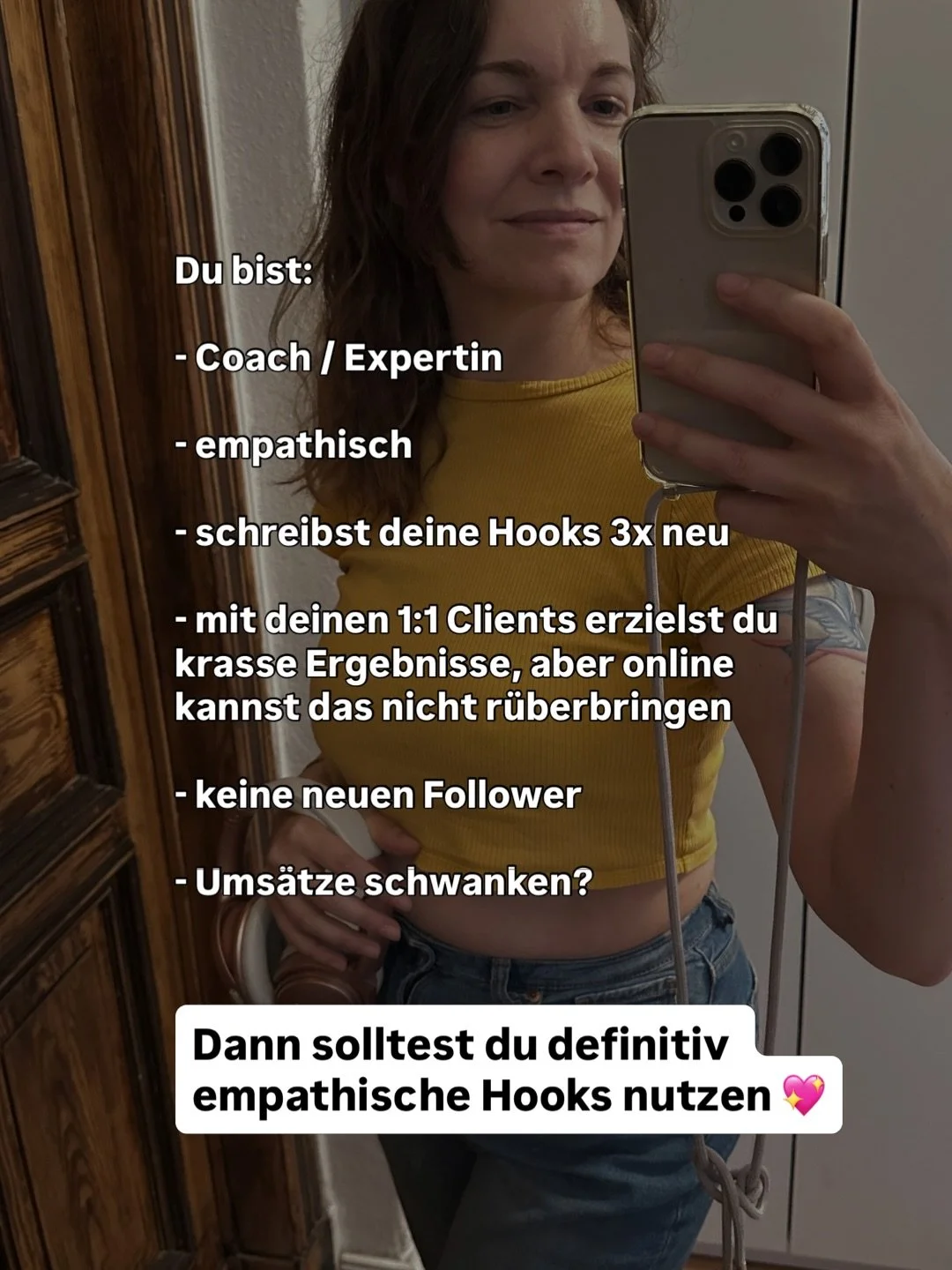 Na los&hellip; lass uns zusammen empathisieren 🫶 Schreib mir deine Hook in die Kommentare und ich geb dir mein Feedback dazu 🤩

Und folg mir f&uuml;r mehr Storytelling und Personal Branding Insights.