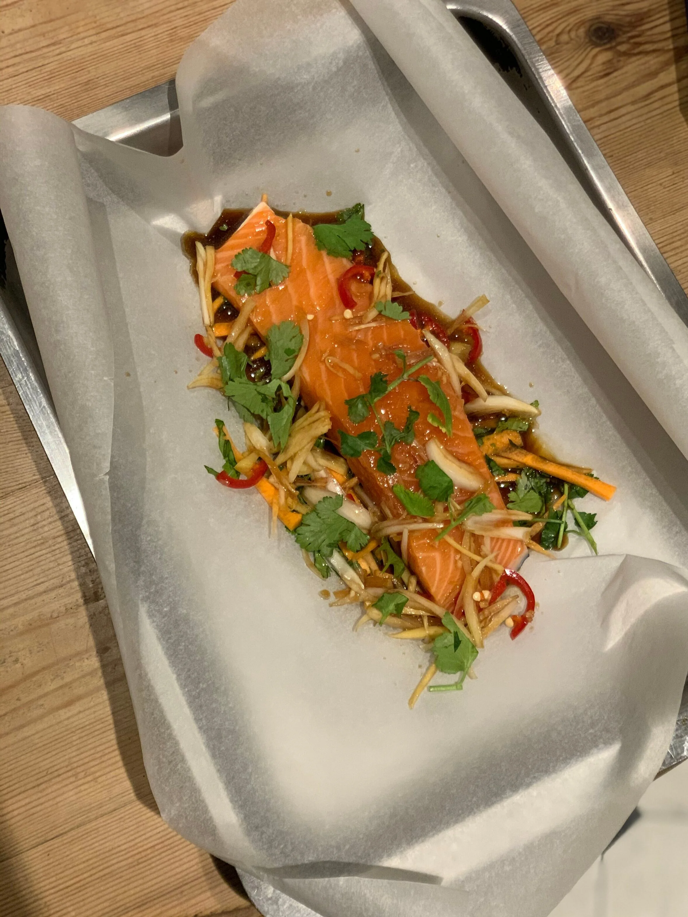 Salmon en papillote