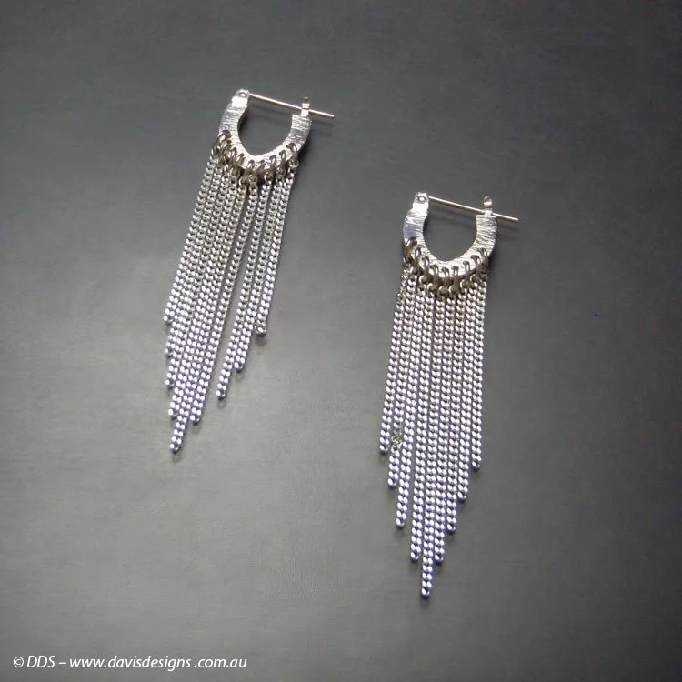 Tassel hinge earrings (925)