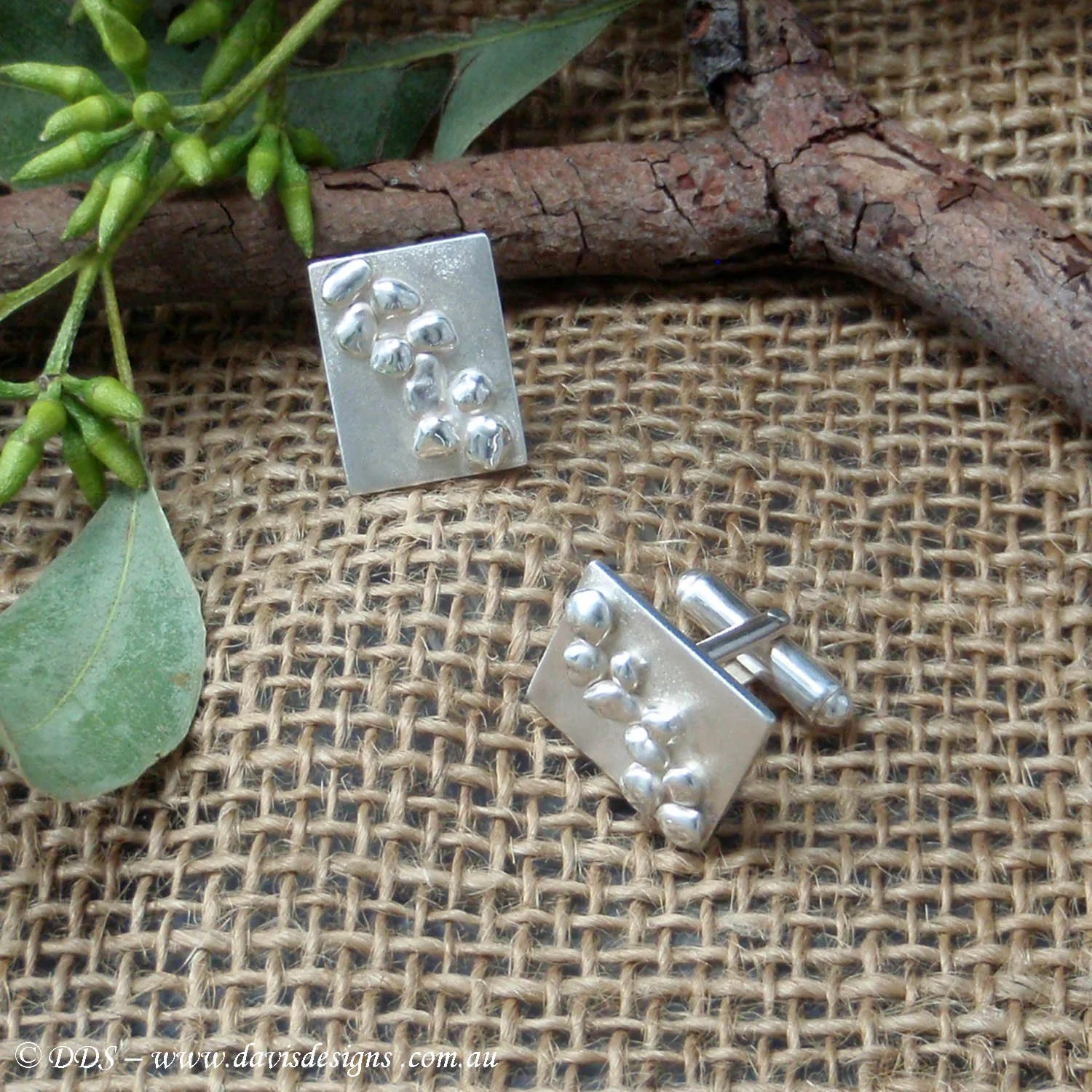 Pebble Cufflinks (925)