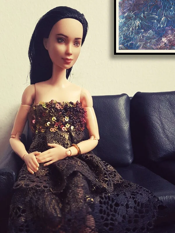 OOAK Made to Move Black Hair Barbie, Eve - Plastically Perfect - New Years Eve OOTD 02.jpg