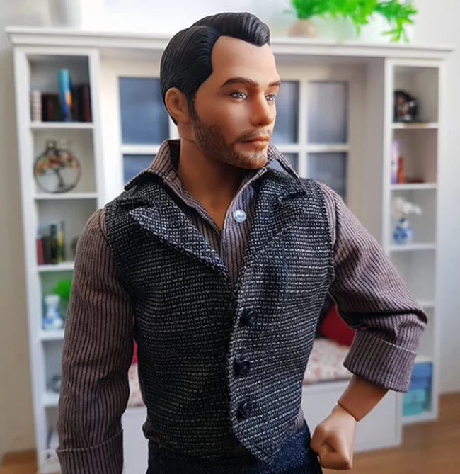 OOAK - Repainted - 12in Action Figure Superman - Cole - Plastically Perfect Valentine Proposal 03.jpg