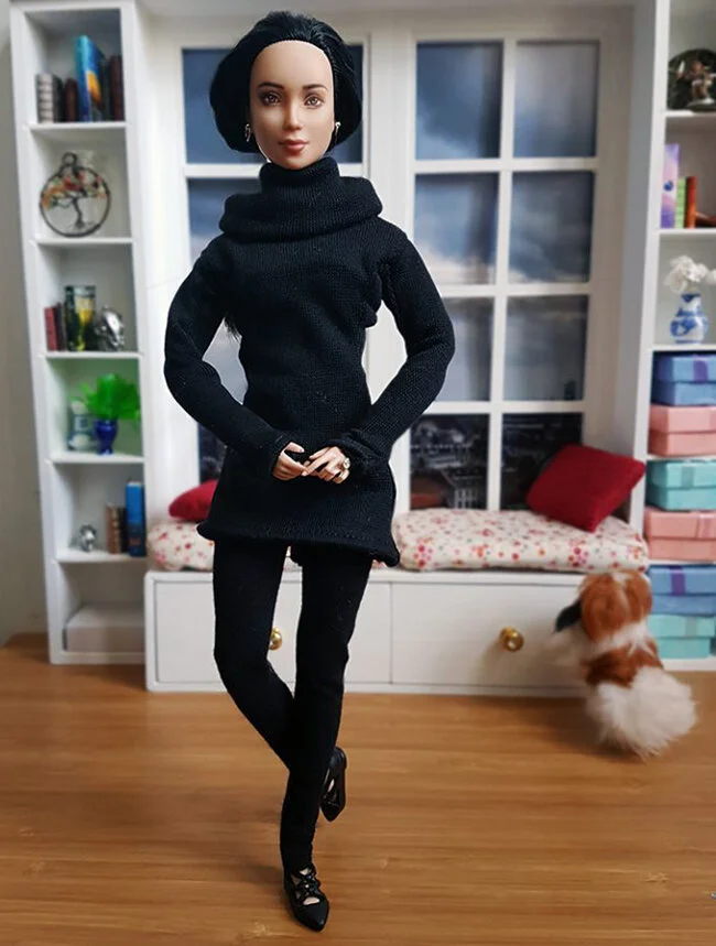 OOAK Made to Move Black Hair Barbie, Eve, Plastically Perfect - OOTD - Gamble 02.jpg