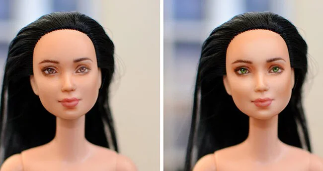 OOAK Made to Move Black Hair Barbie, Eve, Plastically Perfect - Photoshop Makeup Example 03.jpg