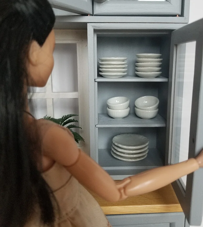 Ikea Kitchen inspiration, Playscale Furniture for Barbie - with OOAK mtm repainted barbie - Plastically Perfect - Diorama Kitchen Piece 05.jpg