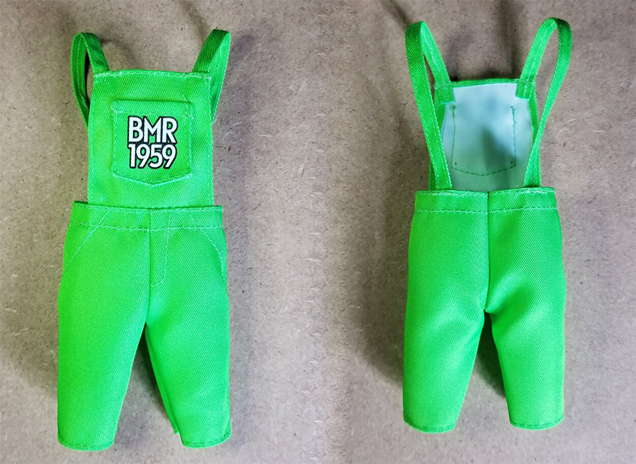 NEW 2019 Barbie BMR1959 Made To Move Ken Doll Neon Green Overalls Clothing 