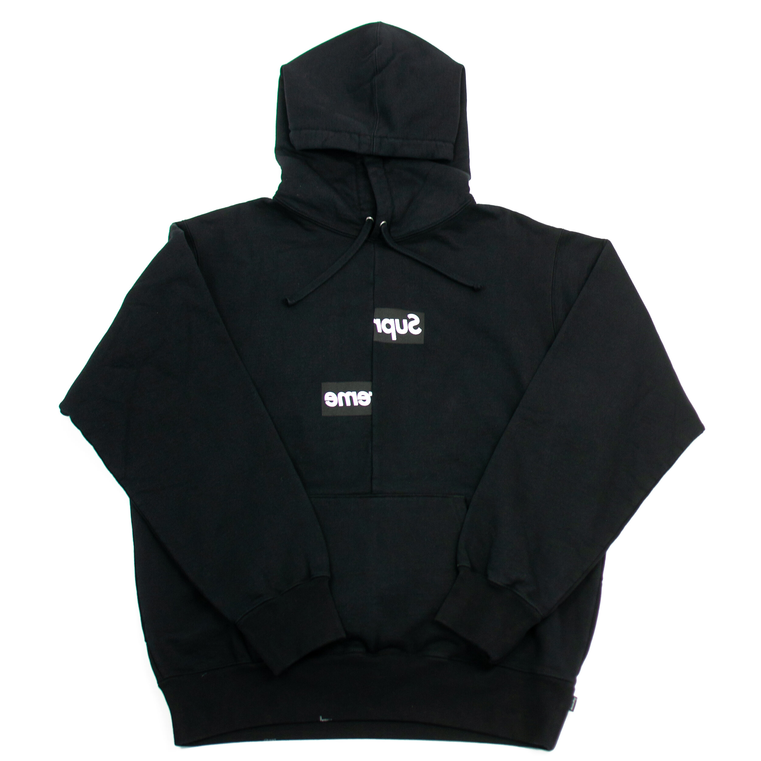FW18 Supreme x COMME des Garçons Box Logo Sweatshirt Black — The