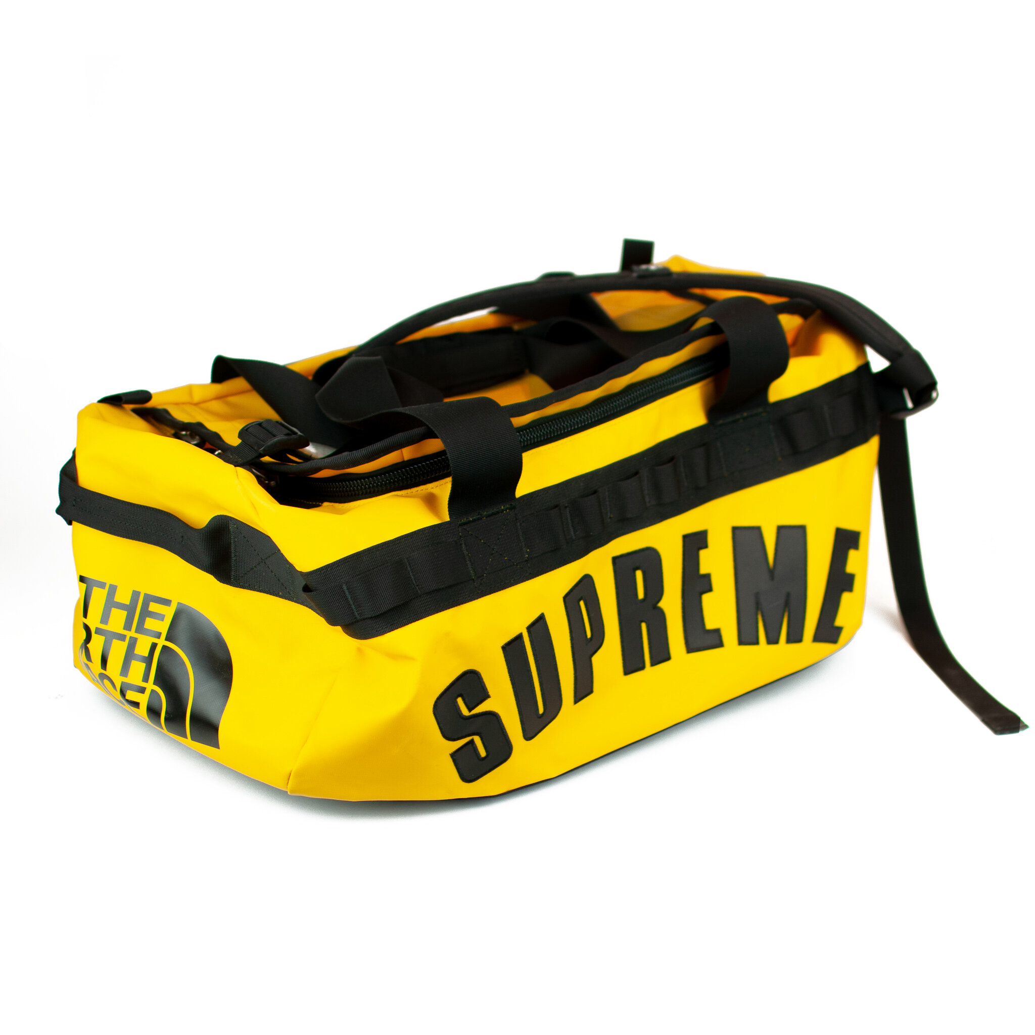 SS19 Supreme x The North Face 'Arc Logo Small Base Camp' Duffle Bag Yellow  — The Pop-Up📍