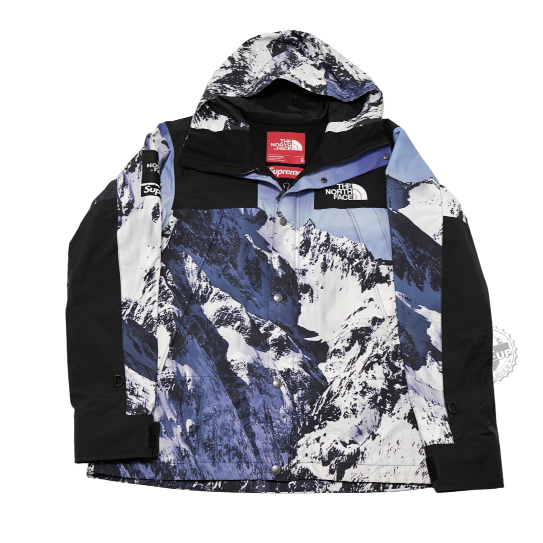 Supreme North Face Mountain Parka FW17 Blue/White – UniqueHype