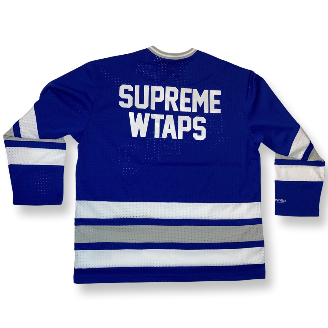 Supreme x WTAPS x Mitchell & Ness FW21 'Hockey Jersey' Blue (2021 ...